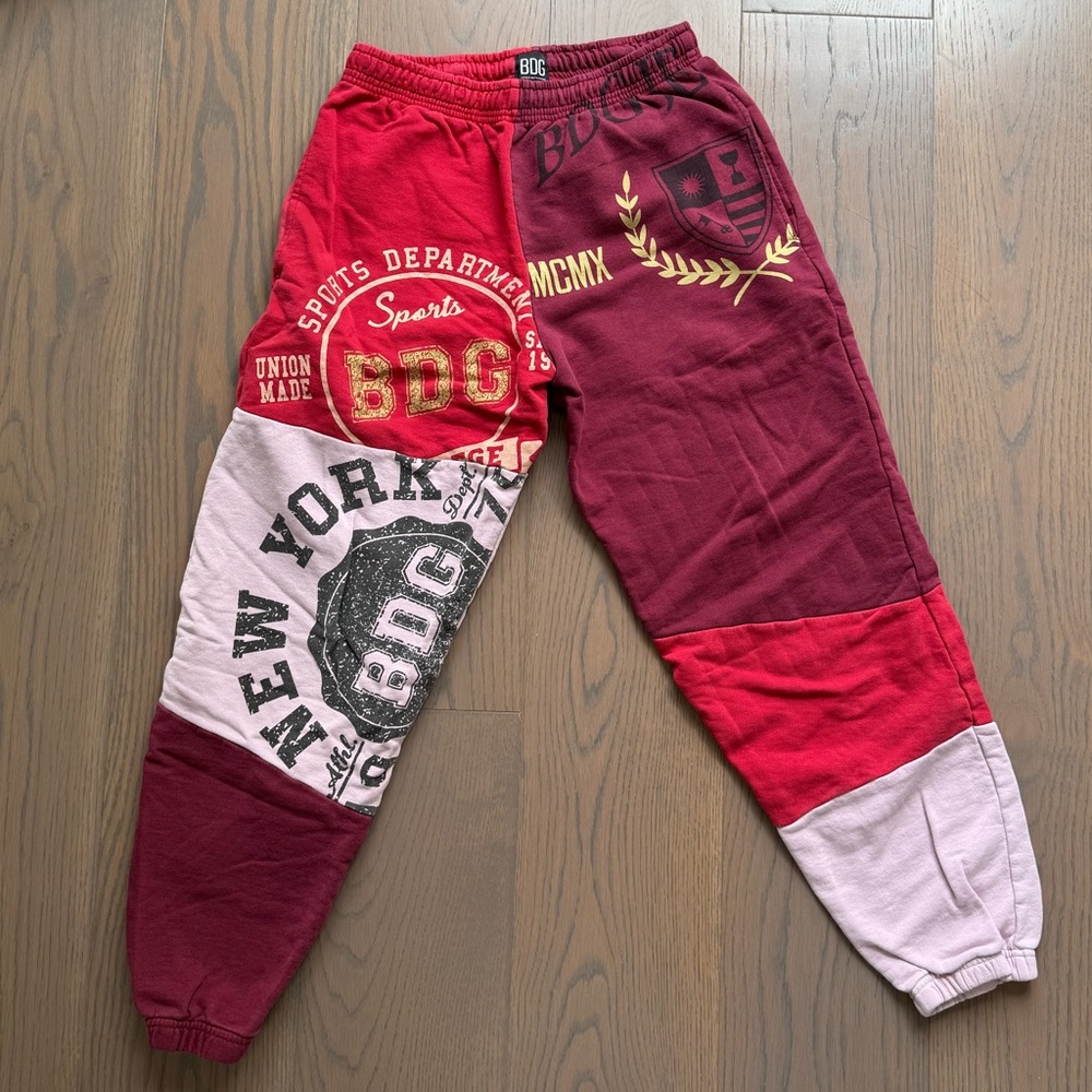 BDG Collegiate Patchwork Jogger Sweats